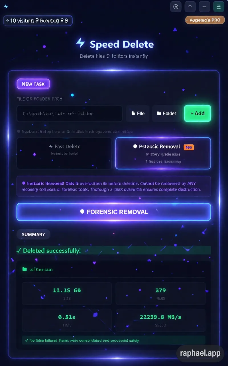 Speed Delete Showcase